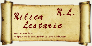 Milica Leštarić vizit kartica